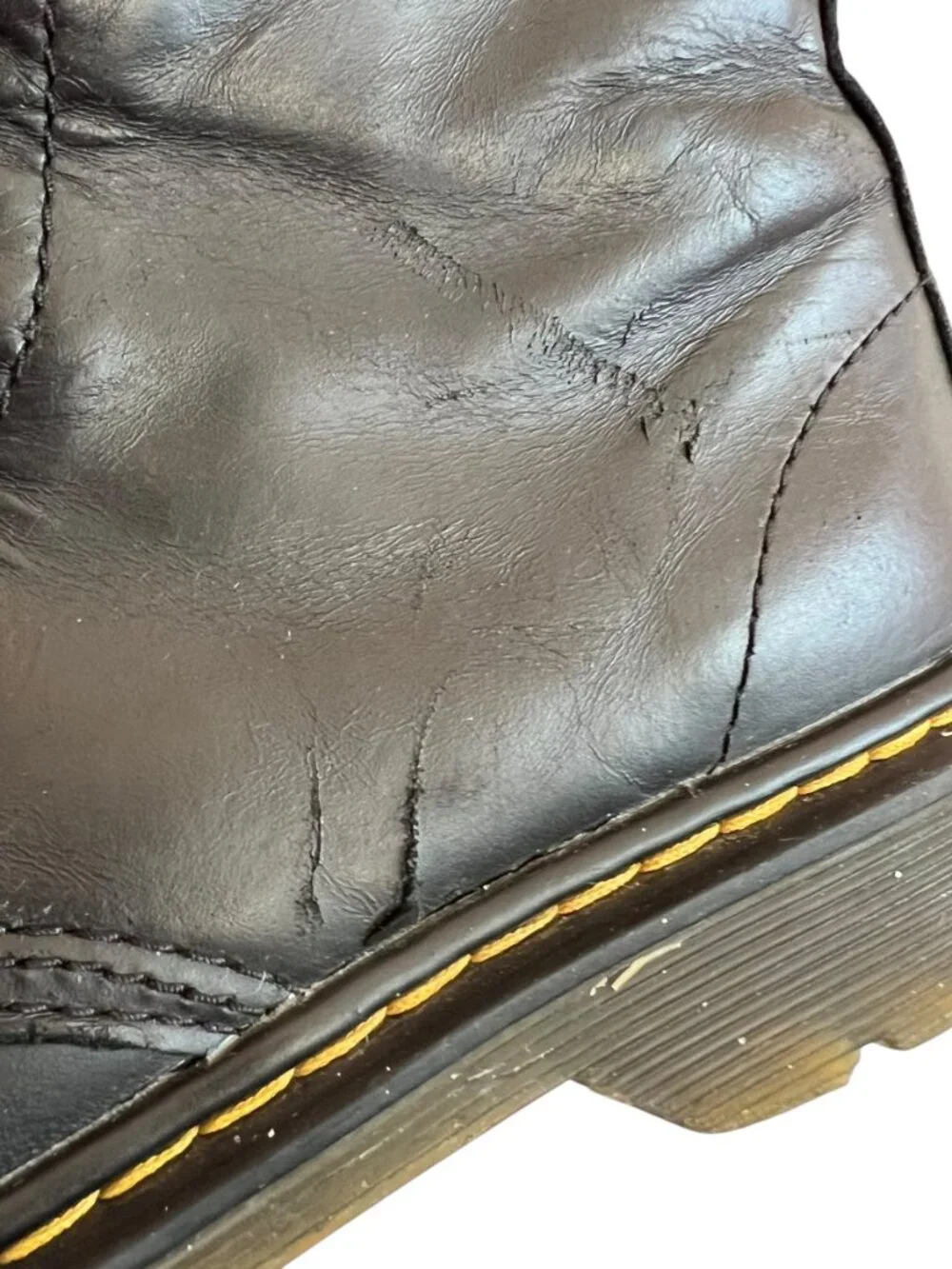 Dr Martens boots Youth 1460 Serena Faux Fur Lined Leather Lace Up black size 5